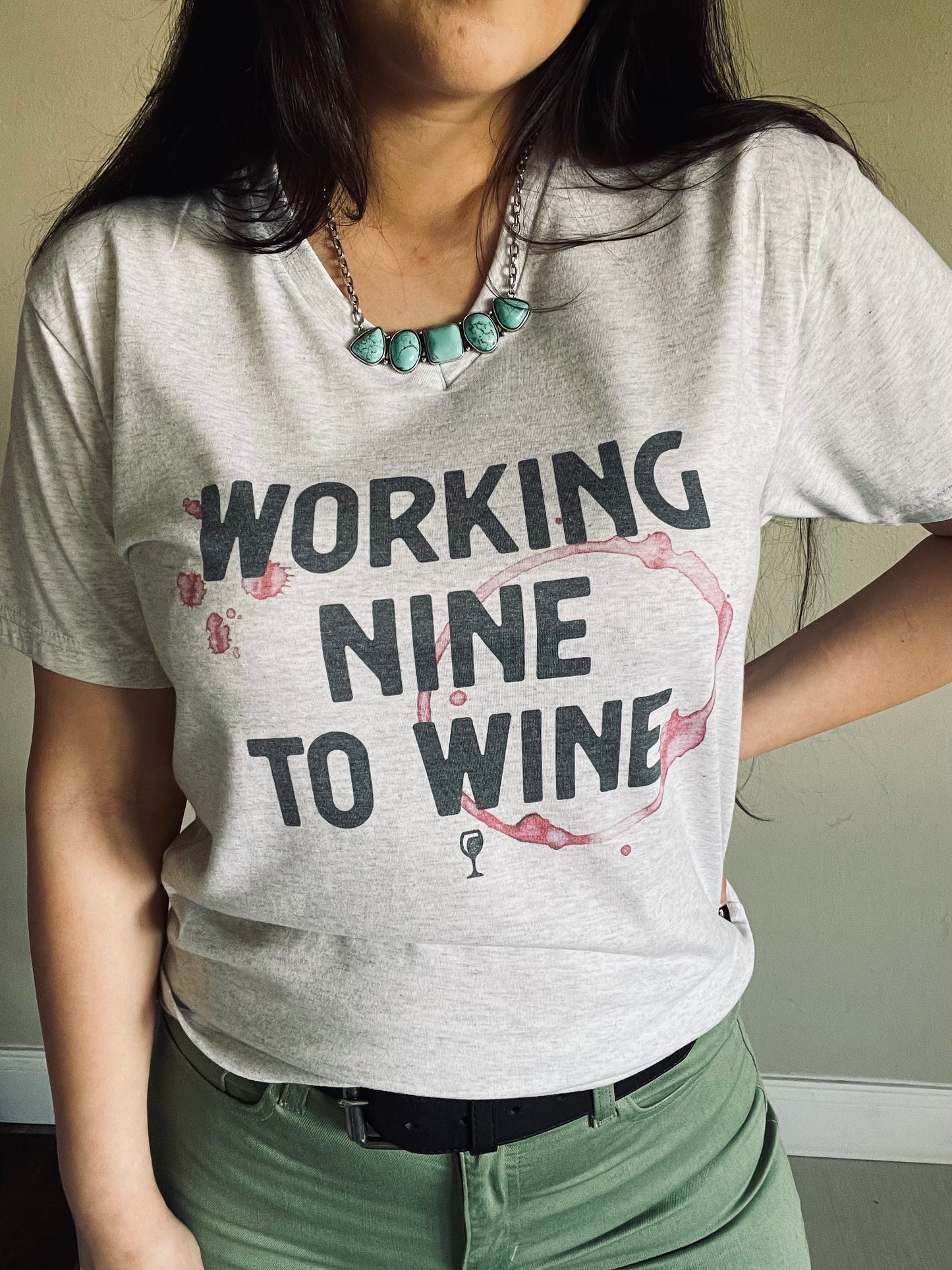 Nine to Wine Graphic T