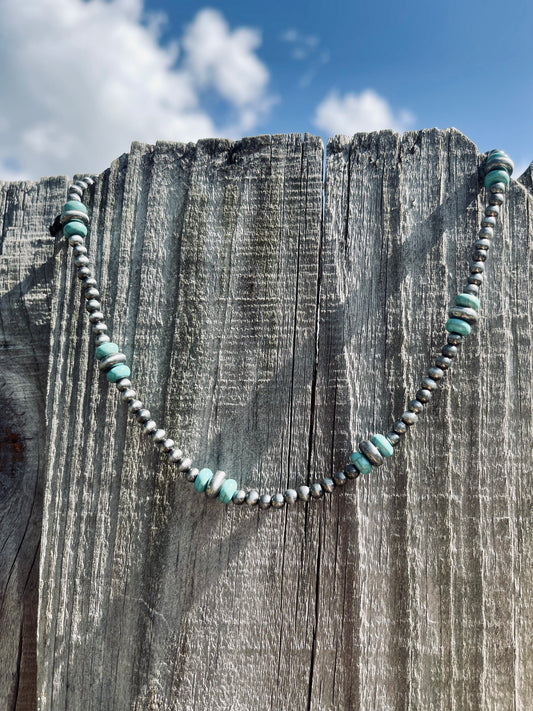 Navajo Pearl & Turquoise Choker